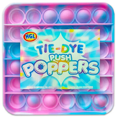 Push Popper Fidget Toy Tie-Dye: Assorted image number 1